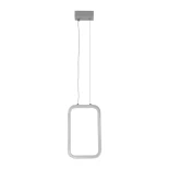 GLOBOSTAR® DEROBA 61300 Μοντέρνο Κρεμαστό Φωτιστικό Οροφής LED 12W 1320lm 360° AC 220-240V IP20 Ρυθμιζόμενο Λευκό CCT με On/Off 2700K/4500K/6000K - Lumileds SMD Chip - Νίκελ Βούρτσας - Μ16 x Π1.6 x Υ25.5cm - 3 Χρόνια Εγγύηση