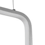 GLOBOSTAR® DEROBA 61300 Μοντέρνο Κρεμαστό Φωτιστικό Οροφής LED 12W 1320lm 360° AC 220-240V IP20 Ρυθμιζόμενο Λευκό CCT με On/Off 2700K/4500K/6000K - Lumileds SMD Chip - Νίκελ Βούρτσας - Μ16 x Π1.6 x Υ25.5cm - 3 Χρόνια Εγγύηση