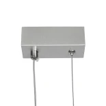 GLOBOSTAR® DEROBA 61300 Μοντέρνο Κρεμαστό Φωτιστικό Οροφής LED 12W 1320lm 360° AC 220-240V IP20 Ρυθμιζόμενο Λευκό CCT με On/Off 2700K/4500K/6000K - Lumileds SMD Chip - Νίκελ Βούρτσας - Μ16 x Π1.6 x Υ25.5cm - 3 Χρόνια Εγγύηση