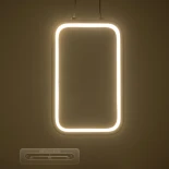 GLOBOSTAR® DEROBA 61300 Μοντέρνο Κρεμαστό Φωτιστικό Οροφής LED 12W 1320lm 360° AC 220-240V IP20 Ρυθμιζόμενο Λευκό CCT με On/Off 2700K/4500K/6000K - Lumileds SMD Chip - Νίκελ Βούρτσας - Μ16 x Π1.6 x Υ25.5cm - 3 Χρόνια Εγγύηση