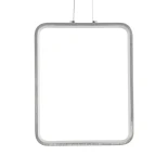 GLOBOSTAR® NEROBA 61304 Μοντέρνο Κρεμαστό Φωτιστικό Οροφής LED 18W 1980lm 360° AC 220-240V IP20 Ρυθμιζόμενο Λευκό CCT με On/Off 2700K/4500K/6000K - Lumileds SMD Chip - Νίκελ Βούρτσας - Μ29 x Π2 x Υ36cm - 3 Χρόνια Εγγύηση