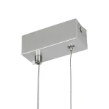 GLOBOSTAR® NEROBA 61304 Μοντέρνο Κρεμαστό Φωτιστικό Οροφής LED 18W 1980lm 360° AC 220-240V IP20 Ρυθμιζόμενο Λευκό CCT με On/Off 2700K/4500K/6000K - Lumileds SMD Chip - Νίκελ Βούρτσας - Μ29 x Π2 x Υ36cm - 3 Χρόνια Εγγύηση