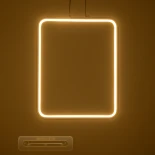 GLOBOSTAR® NEROBA 61304 Μοντέρνο Κρεμαστό Φωτιστικό Οροφής LED 18W 1980lm 360° AC 220-240V IP20 Ρυθμιζόμενο Λευκό CCT με On/Off 2700K/4500K/6000K - Lumileds SMD Chip - Νίκελ Βούρτσας - Μ29 x Π2 x Υ36cm - 3 Χρόνια Εγγύηση