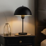 GLOBOSTAR® GAZETA 203-0296 Μοντέρνο Επιτραπέζιο Φωτιστικό Πορτατίφ με Ντουί 1 x E27 AC 220-240V IP20 - Μαύρο - Μ25 x Π25 x Υ39cm