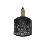 GLOBOSTAR® NETO 201-0130 Μοντέρνο Κρεμαστό Φωτιστικό Οροφής με Ντουί 1 x E27 AC 220-240V IP20 - Χρυσό & Μαύρο - Μ18 x Π18 x Υ70cm