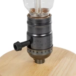 GLOBOSTAR® NOX 77700 Μοντέρνο Επιτραπέζιο Φωτιστικό Πορτατίφ με Ντουί 1 x E27 AC 220-240V IP20 - Μπεζ & Μαύρο - Μ12 x Π12 x Υ9cm