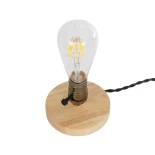 GLOBOSTAR® NOX 77701 Μοντέρνο Επιτραπέζιο Φωτιστικό Πορτατίφ με Ντουί 1 x E27 AC 220-240V IP20 - Μπεζ & Μπρούτζινο - Μ12 x Π12 x Υ9cm