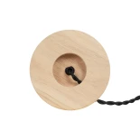 GLOBOSTAR® NOX 77701 Μοντέρνο Επιτραπέζιο Φωτιστικό Πορτατίφ με Ντουί 1 x E27 AC 220-240V IP20 - Μπεζ & Μπρούτζινο - Μ12 x Π12 x Υ9cm