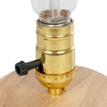 GLOBOSTAR® NOX 77702 Μοντέρνο Επιτραπέζιο Φωτιστικό Πορτατίφ με Ντουί 1 x E27 AC 220-240V IP20 - Μπεζ & Χρυσό - Μ12 x Π12 x Υ9cm