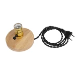 GLOBOSTAR® NOX 77702 Μοντέρνο Επιτραπέζιο Φωτιστικό Πορτατίφ με Ντουί 1 x E27 AC 220-240V IP20 - Μπεζ & Χρυσό - Μ12 x Π12 x Υ9cm