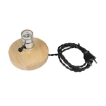 GLOBOSTAR® NOX 77703 Μοντέρνο Επιτραπέζιο Φωτιστικό Πορτατίφ με Ντουί 1 x E27 AC 220-240V IP20 - Μπεζ & Ασημί - Μ12 x Π12 x Υ9cm