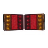 GLOBOSTAR® TAILIGHT 999-0255 Πίσω Φανάρι Οχημάτων LED 9W 360lm 140° DC 12V Αδιάβροχο IP66 Πορτοκαλί & Κόκκινο & Ψυχρό Λευκό 6000K - Μ12 x Π9.5 x Υ2cm - Πακέτο 2 Τεμαχίων - 1 Χρόνο Εγγύηση