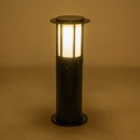 GLOBOSTAR® SOLARMIS 90536 Φωτιστικό Κολωνάκι Κήπου LED 10W 180lm 120° με Ενσωματωμένο Φωτοβολταϊκό Panel 6V 5W & Επαναφορτιζόμενη Μπαταρία Li-ion 3.2V 6000mAh με Αισθητήρα Ημέρας-Νύχτας Αδιάβροχο IP65 All in One CCT 6000K-4500K-2700K - Μαύρο - Μ22 x Π22 x