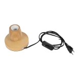 GLOBOSTAR® ROUND 99402 Μοντέρνο Επιτραπέζιο Φωτιστικό Πορτατίφ με Ντουί 1 x E27 AC 220-240V IP20 - Μπεζ - M12 x Π12 x Υ10cm