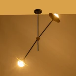 GLOBOSTAR® JOLIET 999-0043 Μοντέρνο Φωτιστικό Οροφής με Ντουί 2 x G9 AC 220-240V IP20 - Μαύρο & Χρυσό - Μ93 x Π20 x Υ106cm