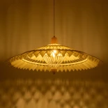 GLOBOSTAR® VENTALIA 999-0066 Boho Κρεμαστό Φωτιστικό Οροφής με Ντουί 1 x E27 AC 220-240V IP20 - Μπεζ - Μ83 x Π83 x Υ36cm