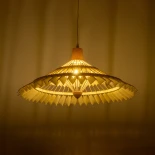 GLOBOSTAR® VENTALIA 999-0067 Boho Κρεμαστό Φωτιστικό Οροφής με Ντουί 1 x E27 AC 220-240V IP20 - Μπεζ - Μ60 x Π60 x Υ30cm