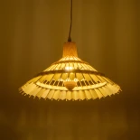 GLOBOSTAR® VENTALIA 999-0068 Boho Κρεμαστό Φωτιστικό Οροφής με Ντουί 1 x E27 AC 220-240V IP20 - Μπεζ - Μ40 x Π40 x Y23cm