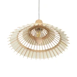 GLOBOSTAR® VENTALIA 999-0068 Boho Κρεμαστό Φωτιστικό Οροφής με Ντουί 1 x E27 AC 220-240V IP20 - Μπεζ - Μ40 x Π40 x Y23cm