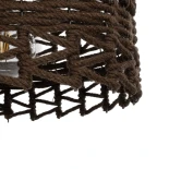 GLOBOSTAR® VERA 999-0069 Boho Κρεμαστό Φωτιστικό Οροφής με Ντουί 1 x E27 AC 220-240V IP20 - Καφέ - Μ50 x Π50 x Υ25cm