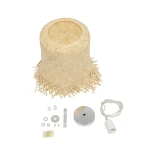 GLOBOSTAR® HAWAII 999-0125 Boho Κρεμαστό Φωτιστικό Οροφής με Ντουί 1 x E27 AC 220-240V IP20 - Μπεζ - Μ30 x Π30 x Υ30cm