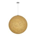 GLOBOSTAR® OCEANA 999-0155 Boho Κρεμαστό Φωτιστικό Οροφής με Ντουί 1 x E27 AC 220-240V IP20 - Μπεζ & Χρυσό - Μ60 x Π60 x Υ60cm