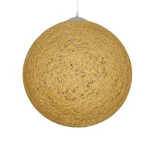 GLOBOSTAR® OCEANA 999-0155 Boho Κρεμαστό Φωτιστικό Οροφής με Ντουί 1 x E27 AC 220-240V IP20 - Μπεζ & Χρυσό - Μ60 x Π60 x Υ60cm
