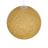 GLOBOSTAR® OCEANA 999-0155 Boho Κρεμαστό Φωτιστικό Οροφής με Ντουί 1 x E27 AC 220-240V IP20 - Μπεζ & Χρυσό - Μ60 x Π60 x Υ60cm