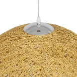 GLOBOSTAR® OCEANA 999-0155 Boho Κρεμαστό Φωτιστικό Οροφής με Ντουί 1 x E27 AC 220-240V IP20 - Μπεζ & Χρυσό - Μ60 x Π60 x Υ60cm