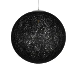 GLOBOSTAR® OCEANA 999-0157 Boho Κρεμαστό Φωτιστικό Οροφής με Ντουί 1 x E27 AC 220-240V IP20 - Μαύρο - Μ60 x Π60 x Υ60cm