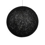 GLOBOSTAR® OCEANA 999-0157 Boho Κρεμαστό Φωτιστικό Οροφής με Ντουί 1 x E27 AC 220-240V IP20 - Μαύρο - Μ60 x Π60 x Υ60cm