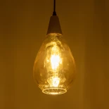 GLOBOSTAR® NOAH 999-0185 Μοντέρνο Κρεμαστό Φωτιστικό Οροφής με Ντουί 1 x E27 AC 220-240V IP20 - Μελί & Μπεζ - Μ16 x Π16 x Υ32cm