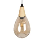 GLOBOSTAR® NOAH 999-0185 Μοντέρνο Κρεμαστό Φωτιστικό Οροφής με Ντουί 1 x E27 AC 220-240V IP20 - Μελί & Μπεζ - Μ16 x Π16 x Υ32cm