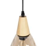 GLOBOSTAR® NOAH 999-0185 Μοντέρνο Κρεμαστό Φωτιστικό Οροφής με Ντουί 1 x E27 AC 220-240V IP20 - Μελί & Μπεζ - Μ16 x Π16 x Υ32cm