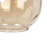 GLOBOSTAR® NOAH 999-0185 Μοντέρνο Κρεμαστό Φωτιστικό Οροφής με Ντουί 1 x E27 AC 220-240V IP20 - Μελί & Μπεζ - Μ16 x Π16 x Υ32cm