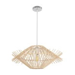 GLOBOSTAR® SASSO 999-0201 Boho Κρεμαστό Φωτιστικό Οροφής με Ντουί 1 x E27 AC 220-240V IP20 - Μπεζ - Μ50 x Π50 x Y23cm