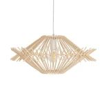 GLOBOSTAR® SASSO 999-0201 Boho Κρεμαστό Φωτιστικό Οροφής με Ντουί 1 x E27 AC 220-240V IP20 - Μπεζ - Μ50 x Π50 x Y23cm