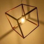 GLOBOSTAR® CUBE 999-0216 Μοντέρνο Κρεμαστό Φωτιστικό Οροφής με Ντουί 1 x E27 AC 220-240V IP20 - Χάλκινο - Μ70 x Π70 x Υ87cm