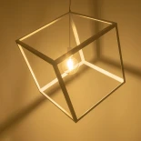 GLOBOSTAR® CUBE 999-0217 Μοντέρνο Κρεμαστό Φωτιστικό Οροφής με Ντουί 1 x E27 AC 220-240V IP20 - Λευκό - Μ70 x Π70 x Y87cm