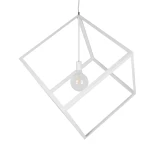 GLOBOSTAR® CUBE 999-0217 Μοντέρνο Κρεμαστό Φωτιστικό Οροφής με Ντουί 1 x E27 AC 220-240V IP20 - Λευκό - Μ70 x Π70 x Y87cm