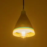 GLOBOSTAR® BEVIN 999-0219 Μοντέρνο Κρεμαστό Φωτιστικό Οροφής με Ντουί 1 x E27 AC 220-240V IP20 - Πολύχρωμο - Μ17 x Π17 x Υ21,5cm