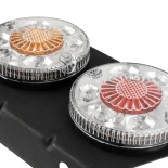 GLOBOSTAR® TAILIGHT 999-0251 Πίσω Φανάρι Οχημάτων LED 9W 360lm 180° DC 24V Αδιάβροχο IP66 Πορτοκαλί & Κόκκινο & Ψυχρό Λευκό 6000K - Μ18.5 x Π5 x Υ10cm - Πακέτο 2 Τεμαχίων - 1 Χρόνο Εγγύηση