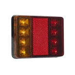 GLOBOSTAR® TAILIGHT 999-0255 Πίσω Φανάρι Οχημάτων LED 9W 360lm 140° DC 12V Αδιάβροχο IP66 Πορτοκαλί & Κόκκινο & Ψυχρό Λευκό 6000K - Μ12 x Π9.5 x Υ2cm - Πακέτο 2 Τεμαχίων - 1 Χρόνο Εγγύηση