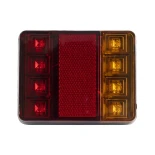 GLOBOSTAR® TAILIGHT 999-0255 Πίσω Φανάρι Οχημάτων LED 9W 360lm 140° DC 12V Αδιάβροχο IP66 Πορτοκαλί & Κόκκινο & Ψυχρό Λευκό 6000K - Μ12 x Π9.5 x Υ2cm - Πακέτο 2 Τεμαχίων - 1 Χρόνο Εγγύηση