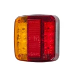 GLOBOSTAR® TAILIGHT 999-0257 Πίσω Φανάρι Οχημάτων LED 9W 360lm 180° DC 12V Αδιάβροχο IP66 Πορτοκαλί & Κόκκινο - Μ10.3 x Π10.3 x Υ3cm - Πακέτο 2 Τεμαχίων - 1 Χρόνο Εγγύηση