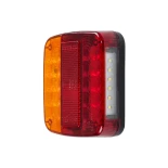 GLOBOSTAR® TAILIGHT 999-0257 Πίσω Φανάρι Οχημάτων LED 9W 360lm 180° DC 12V Αδιάβροχο IP66 Πορτοκαλί & Κόκκινο - Μ10.3 x Π10.3 x Υ3cm - Πακέτο 2 Τεμαχίων - 1 Χρόνο Εγγύηση