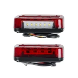 GLOBOSTAR® TAILIGHT 999-0257 Πίσω Φανάρι Οχημάτων LED 9W 360lm 180° DC 12V Αδιάβροχο IP66 Πορτοκαλί & Κόκκινο - Μ10.3 x Π10.3 x Υ3cm - Πακέτο 2 Τεμαχίων - 1 Χρόνο Εγγύηση