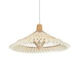 GLOBOSTAR® VENTALIA 999-0067 Boho Κρεμαστό Φωτιστικό Οροφής με Ντουί 1 x E27 AC 220-240V IP20 - Μπεζ - Μ60 x Π60 x Υ30cm