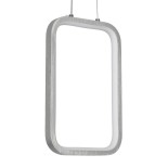 GLOBOSTAR® DEROBA 61300 Μοντέρνο Κρεμαστό Φωτιστικό Οροφής LED 12W 1320lm 360° AC 220-240V IP20 Ρυθμιζόμενο Λευκό CCT με On/Off 2700K/4500K/6000K - Lumileds SMD Chip - Νίκελ Βούρτσας - Μ16 x Π1.6 x Υ25.5cm - 3 Χρόνια Εγγύηση