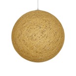 GLOBOSTAR® OCEANA 999-0155 Boho Κρεμαστό Φωτιστικό Οροφής με Ντουί 1 x E27 AC 220-240V IP20 - Μπεζ & Χρυσό - Μ60 x Π60 x Υ60cm